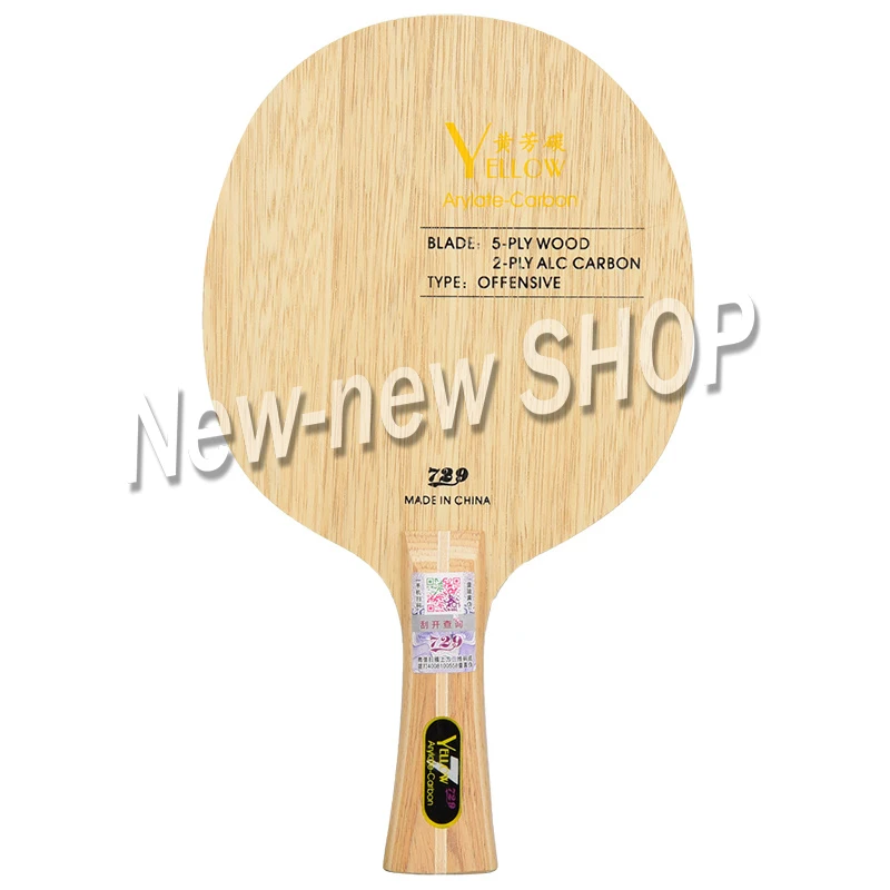 Billige Neue Freundschaft 729 Schwarz Blau Gelb ALC Carbon Tischtennis Klinge Offensive Ping Pong Schläger Bat