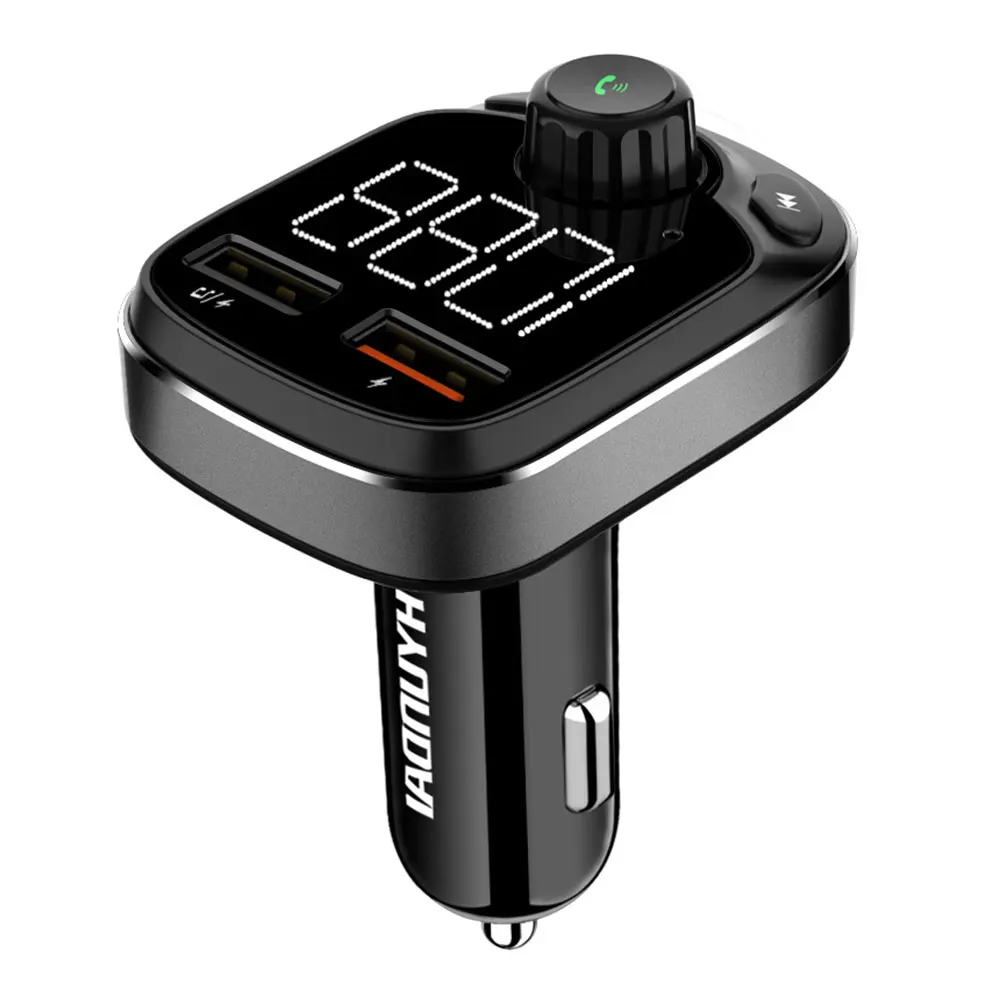 QC 3,0 двойной fm-трансмиттер с USB автомобильный Bluetooth автомобильный комплект MP3 Смарт стерео микрофон