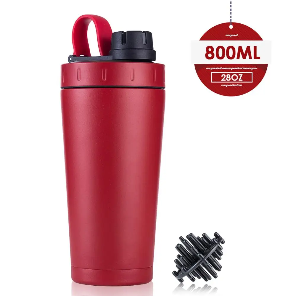 

800ml28oz stainless steel sports water bottle bpa free leak proof hot and cold wate dishwasher safe for fitness bodybuilding