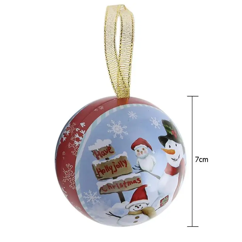 Санта Клаус Снеговик жестяная коробка конфеты подарки коробка Рождественские украшения, подвески, подвесные принадлежности для рождественского декора