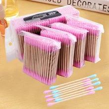 400pcs Double Head Cosmetic Cotton Swab Double Head Ended Clean Cotton Buds Nose Ears Cleaning Health Care Tools