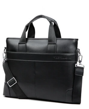 Новая мужская сумка через плечо из искусственной кожи сумка-мессенджер ручная сумка деловая сумка большая ВМЕСТИТЕЛЬНОСТЬ - Цвет: Черный