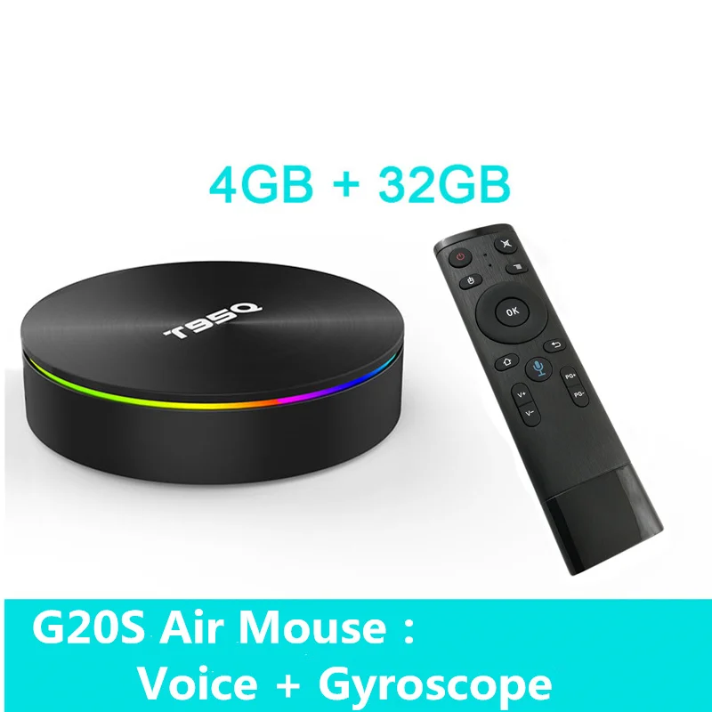 4G32G Add G20S T95Q 4 Гб 64 Гб ТВ приставка Android 9,0 LPDDR3 Amlogic S905X2 четырехъядерный 2,4G& 5GHz двойной Wifi BT4.1 100M H.265 4K 4GB 32GB Медиаплеер - Цвет: 4G32G Add G20S