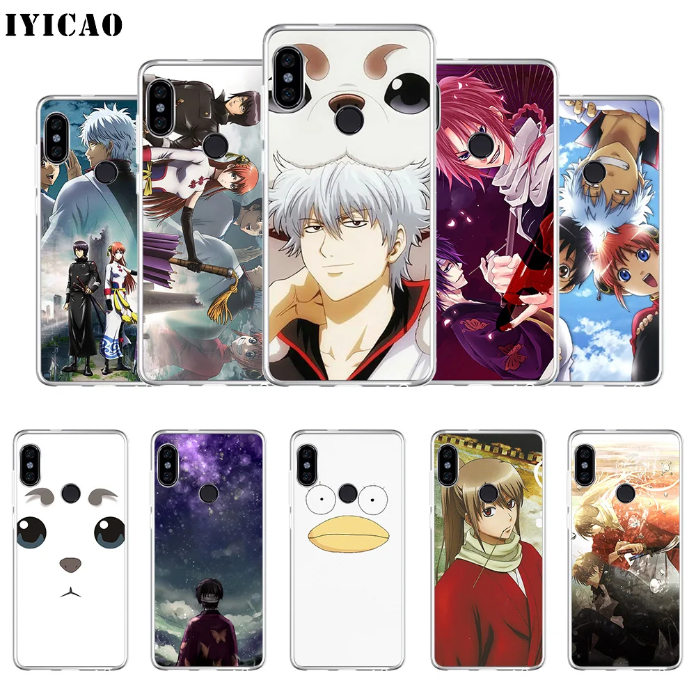 

IYICAO GINTAMA cartoon Soft Silicone Phone Case for Xiaomi Redmi 4A 5A 6A Note 7 6 5 Pro Plus Redmi 4X 5A Prime Cover