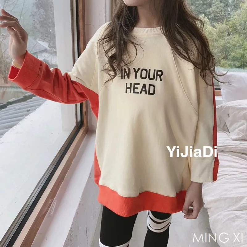 

2019 spring new children's clothing girls T-shirt girls sweater pullover spring long sweatershirt