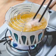 Японский стиль лист одной ручкой эмалированная кастрюля для молока утолщение детского питания Дополнение горшок Бытовая емкость для молока маленький суп горшок TG120