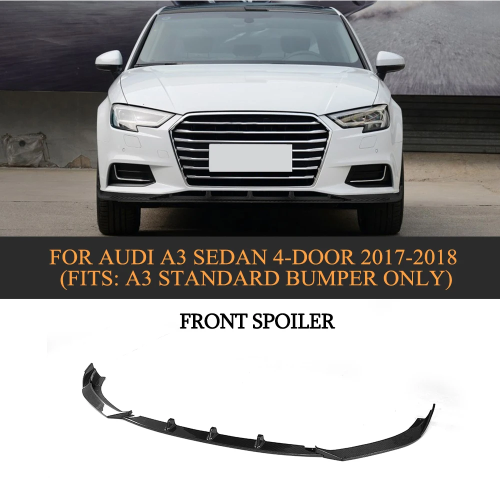 سبويلر سيارة من ألياف الكربون لسيارات أودي A3 سيدان 4 أبواب 2017 2018 غير S3 Rs3 Front Lip Spoiler Lip Spoilerfront Lip Aliexpress