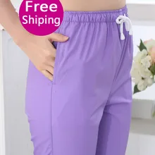 Доктор Медсестры брюки Ручная стирка женские весенние новые брюки изолированный белый голубой хирургический халат кисть униформа для доктора