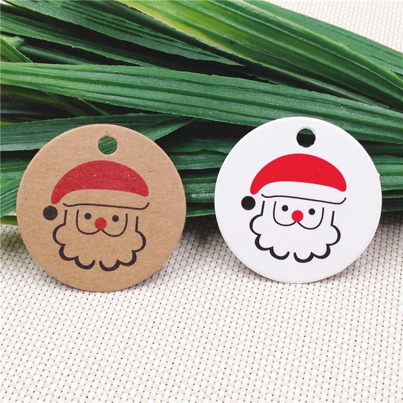 Description Picture 6 of itemNew 3cm circle shape 100pcs white /kraft paper gift hang tag DIY Thank you package labels tag cookies wedding favors tag