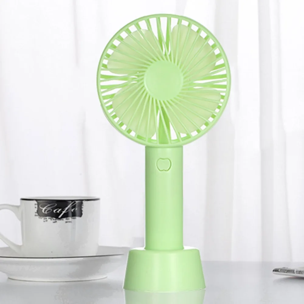 Cool Summer New Portable Mini Handheld Fan with Stand Cradle USB Wind
