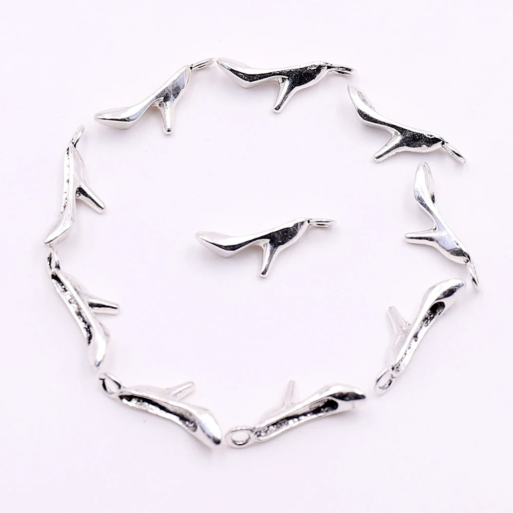 

Wholesale 10pcs 30pcs High heeled Shoes Pendants Charms for Jewelry Making DIY Accessories for Jewelry Crafts Bracelets Making