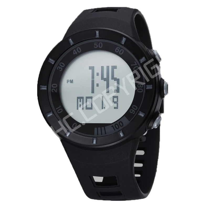 Men Sport Watch Fashion Outdoor Silicone EL Backlight Quartz Digital Casual Wrist Watches