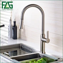 2016 кисть кухня кран вытащить torneira Cozinha никель Кухня Раковина кран смеситель для кухни вытащить кухонный кран