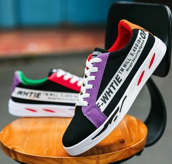 

Canvas Shoes Men's New Autumn Korean Version The Tide Shoes Students with Breathable color matching shoes hot men's shoes