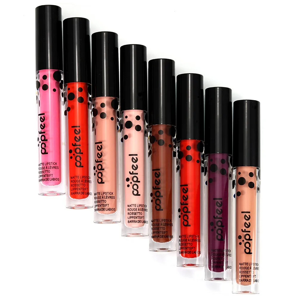 8 Colors Makeup Matte Lipstick Lip Gloss Pencil Long Lasting Popfeel