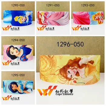 

Free shipping 50 yard cartoon printed grosgrain ribbon 1296