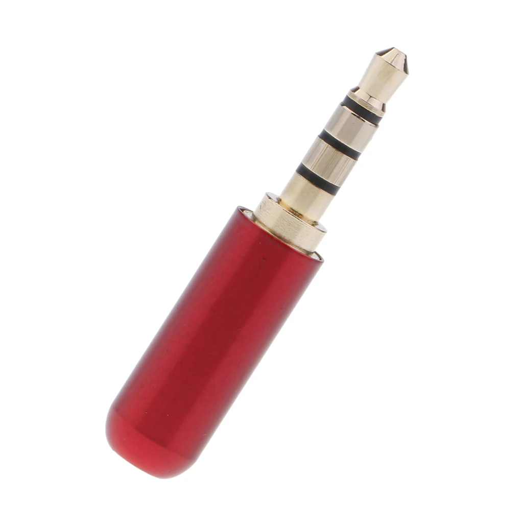 4 Pole 3.5mm Male Repair headphone Jack Audio Soldering Headset Connector DIY Metal Plated Solder Wire Connector