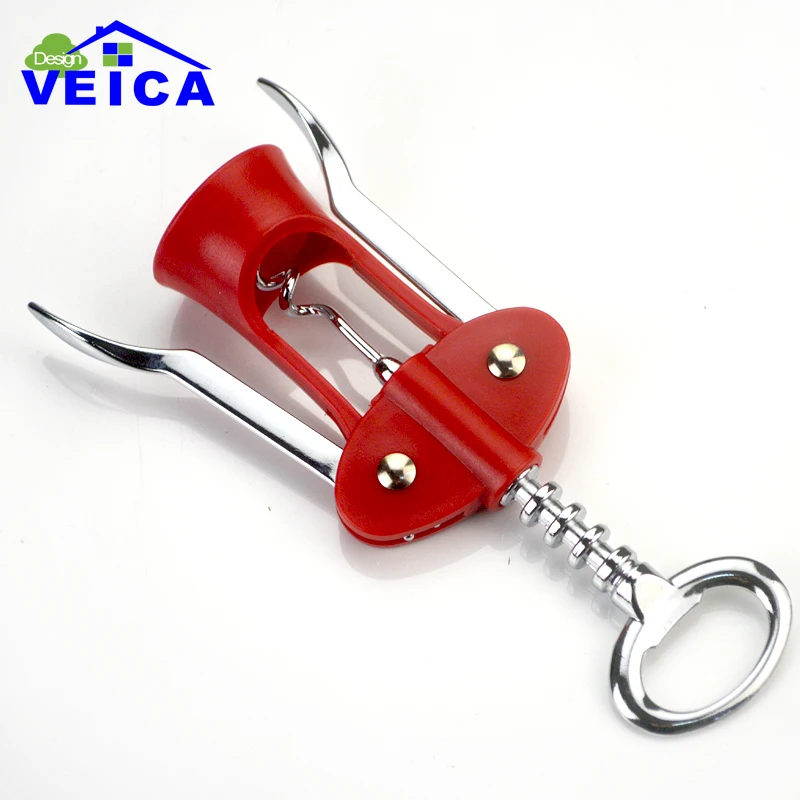 Red Stainless Steel Metal Wine Corkscrew Multifunctional Creative Rotary Cap Cover Champagne Beer Red Wine Bottle Opener