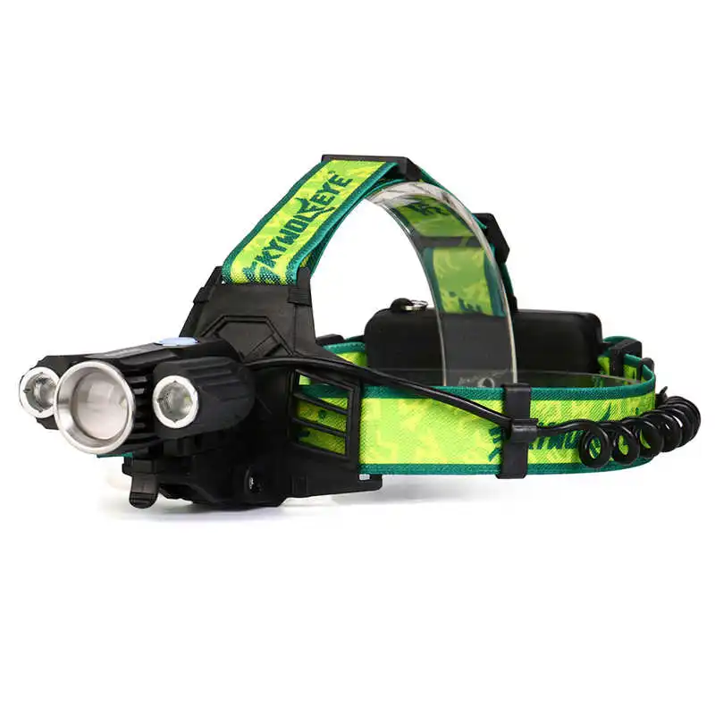 15000LM 3X XM-L T6 powerful led flashlight rechargeable 18650 Headlamp Headlight Light Torch flashlights headlamps #4S3 (1)