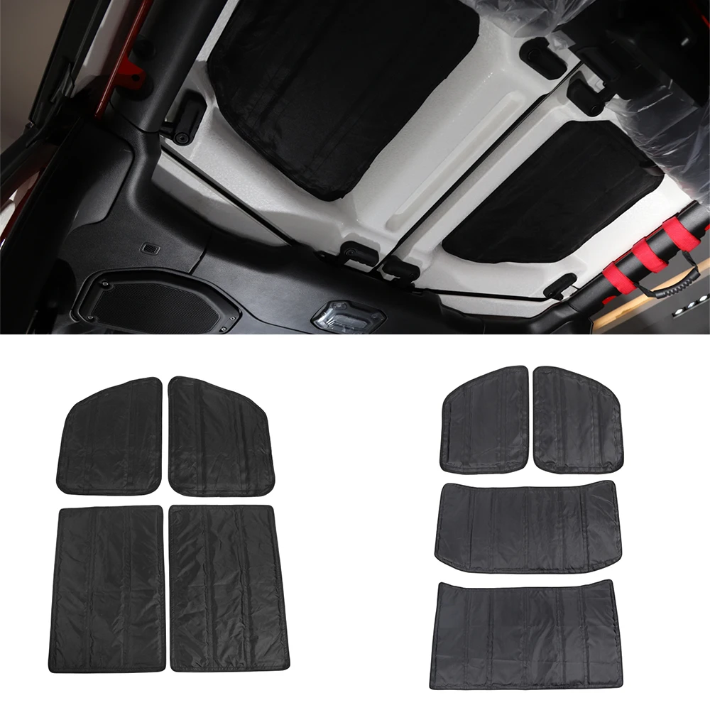 

Hardtop Sound Deadener Insulation for Jeep Wrangler JL 2018+ 2/4 Doors Insulation Cotton Car Interior Accessories 4pcs Black