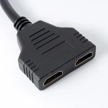 

New Arrival Twin HDMI Cable 1 in 2 Out HDMI Cable Adapter Video Cable Connectors For HD TV Projector Computer
