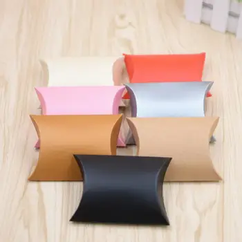 

100Pcs Pillow Shape Paper Box Wedding Candy Box Baby Shower Gift Favor Sweet Box Kids Girls Birthday Party Supplies