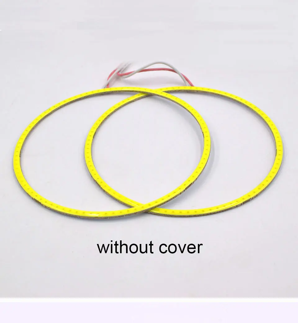 Cold White Car Angel Eye COB Light Circle Ring Headlight Lamp 12V Auto DRL Decoration Fog Lights Bulb 60CM-120CM 6000K (1)
