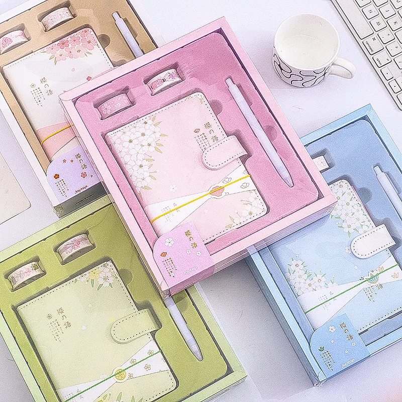 

New JZNB A6 98-6885 Sakura Language Handbook Gift Box Notebook Business Office Notepad