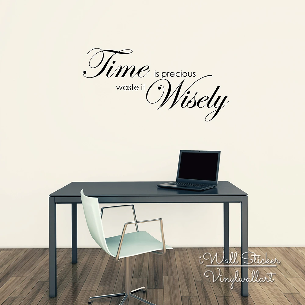 

Time Is Precious Quote Wall Sticker Motivational Quote Wall Decal Inspirational Wall Quotes Cut Vinyl Stickers Q159