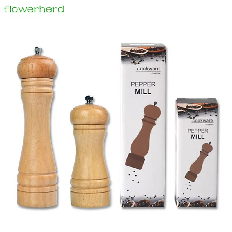 Classical Wooden Pepper Spice Salt Corn Mill Grinder ...