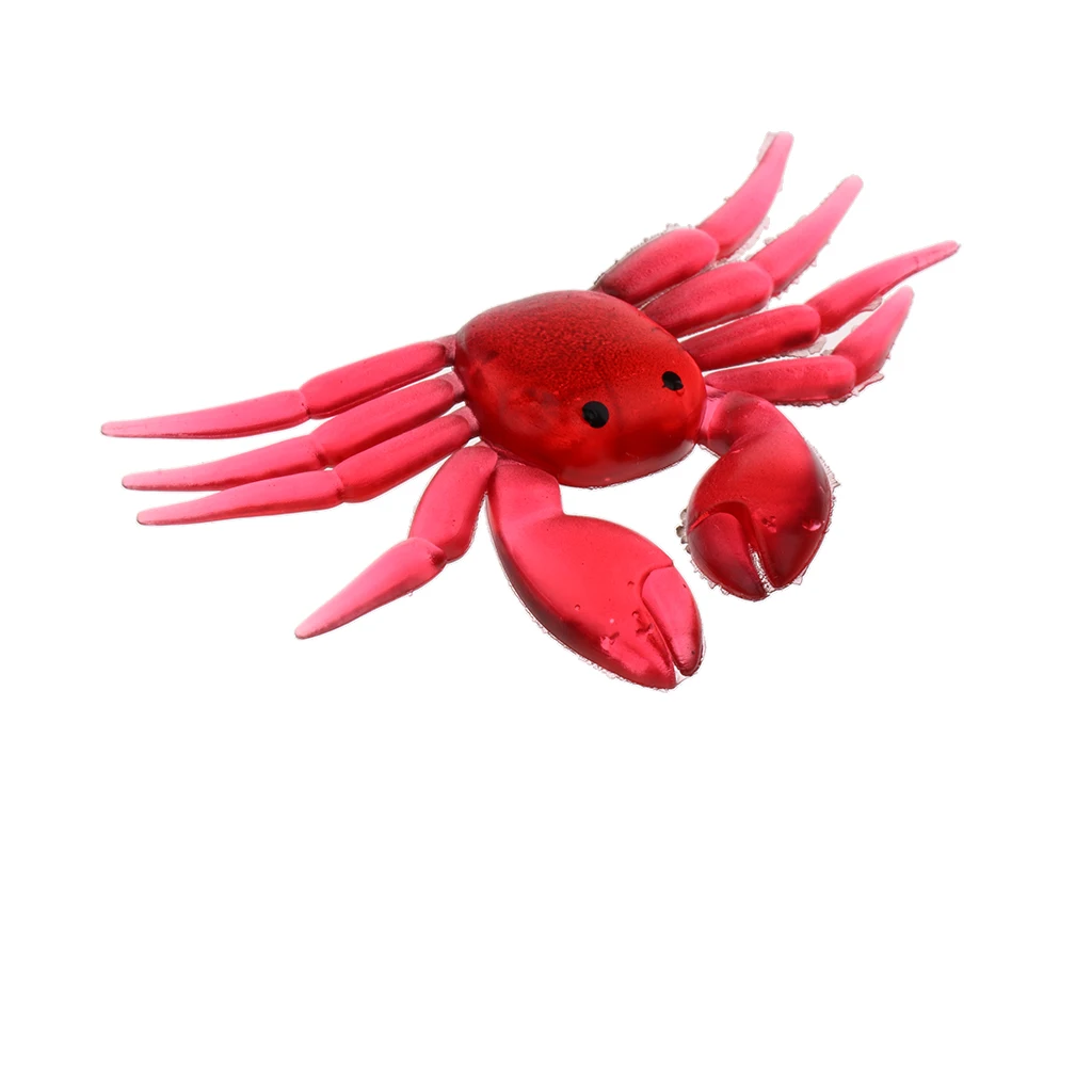 5 Pieces 3D Simulation Soft Crabs Fishing Bait Artificial Bait Superb Realistic Gliding Action Fishing Lures Hooks Tackle