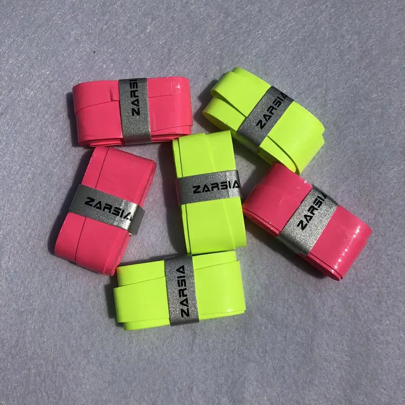 2 قطع ZARSIA لزجة النيون الأخضر روز تنس مضارب القبضات ، الريشة مضرب overgrips ، تنس overgrips العصابة
