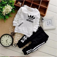 2016 Nouvelle Marque Ensembles de Vêtements Nouveau-Né filles Garçons Automne Enfants vêtements Ensembles Enfants 2 pcs vêtements ensemble costume bébé shirt + pantalon ensembles