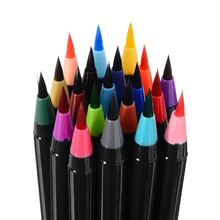 20 цветов Ручка для рисования акварелью кисти художника Эскиз Рисование Искусство Маркеры Набор для рисования раскраска каллиграфия