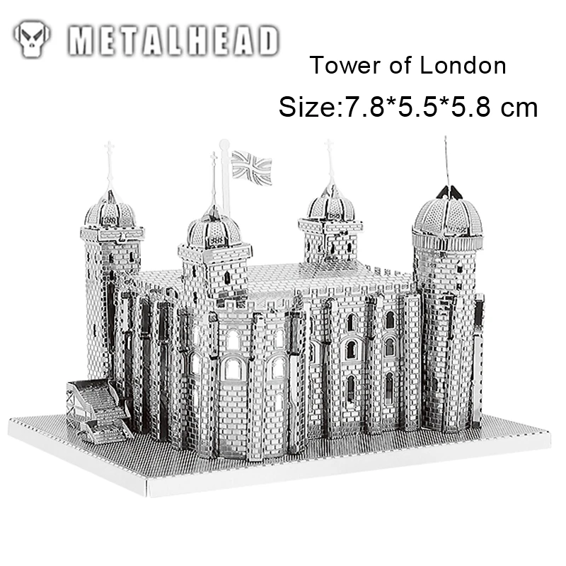 

3D DIY Metal Puzzle Model Tower of London Laser Cutting Jigsaw Best Gifts For Lover Friends Children Collection Educational Toys