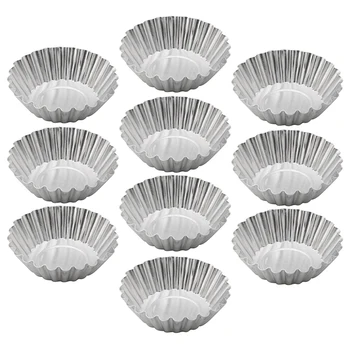 

Baking Tool 10PCS Egg Tart Aluminum Cupcake Cake Cookie Flower Mold Mould Tin