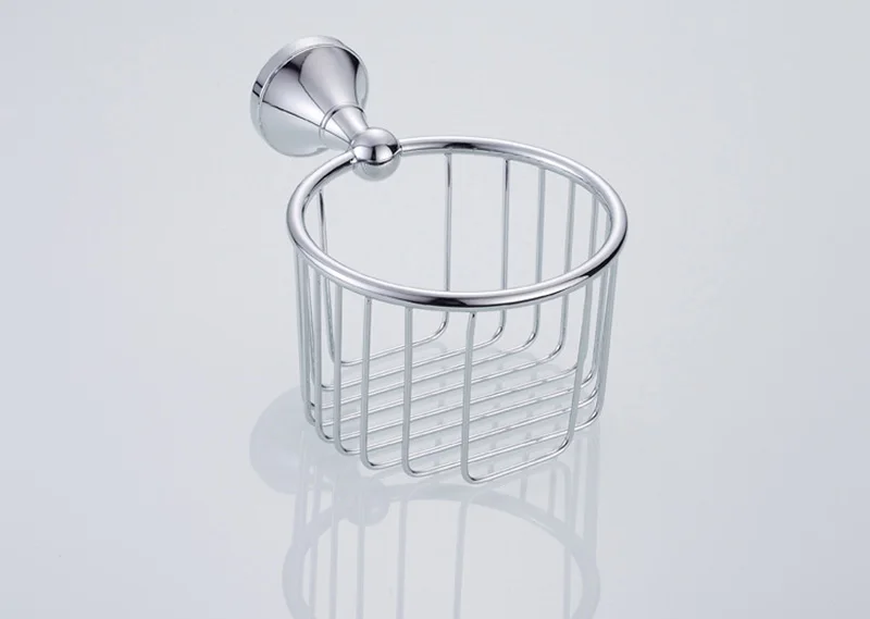 chrome paper holder brass wall mounted basket storage