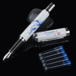 Jinhao 950 Горячее предложение Китайский Синий и белый фарфор шаблон Средний Перьевая ручка