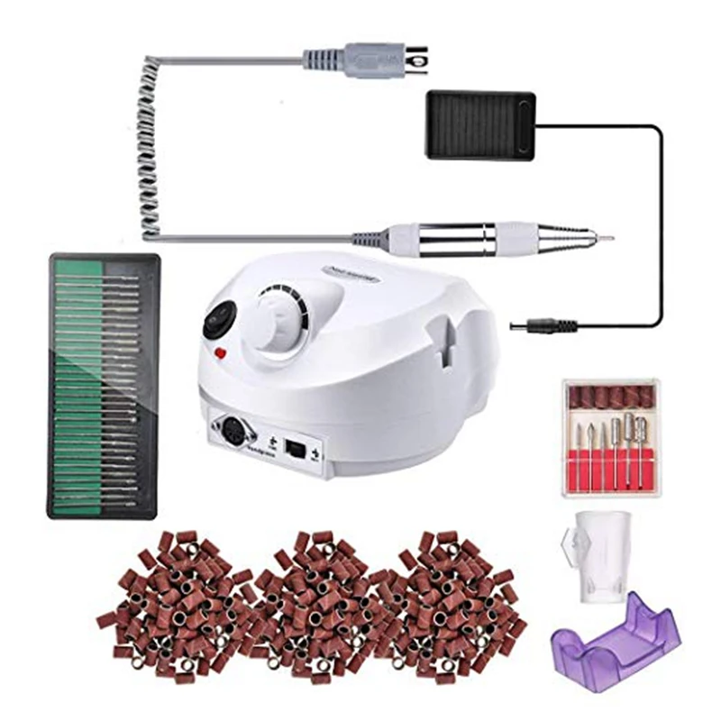 

Nail Drill Machine Manicure Kits 35000RPM with 30 PC Nail Drill Bits Set and 300 PC Sanding Band Nail Art Tools for Manicure