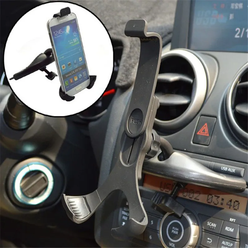 Car Accessory CD Mount Phone Holder For iphone6 4.7 Inch GalaxyS5 Desk stand Grip Socket Mount