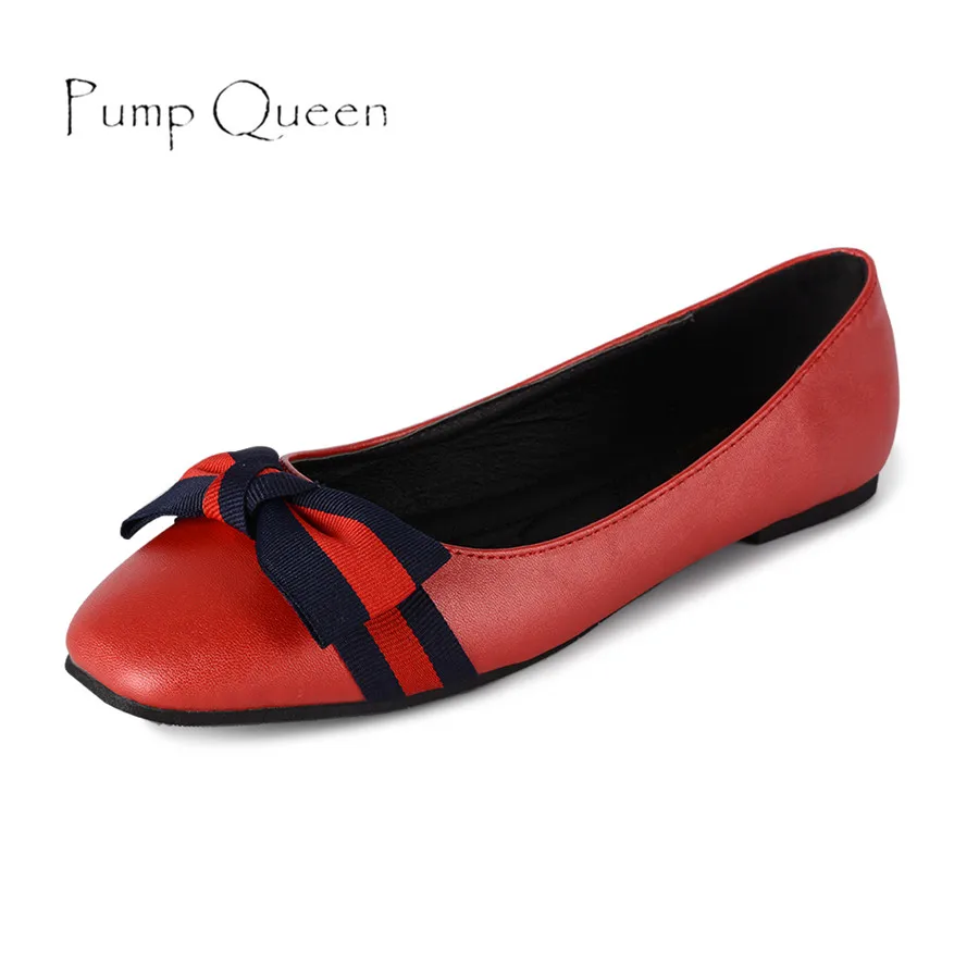 

Clearance Women Shoes Ballet Flats Spring Autumn Leather Shoes Bowknot Female Flats Work Soft Single Casual Shoes Woman Comfort