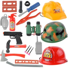 Игрушка-Пожарник дети ролевые игры игрушки маленькие подводные лодки строительные рабочие принадлежности для косплея обучающая игрушка на подарок на Рождество Хэллоуин