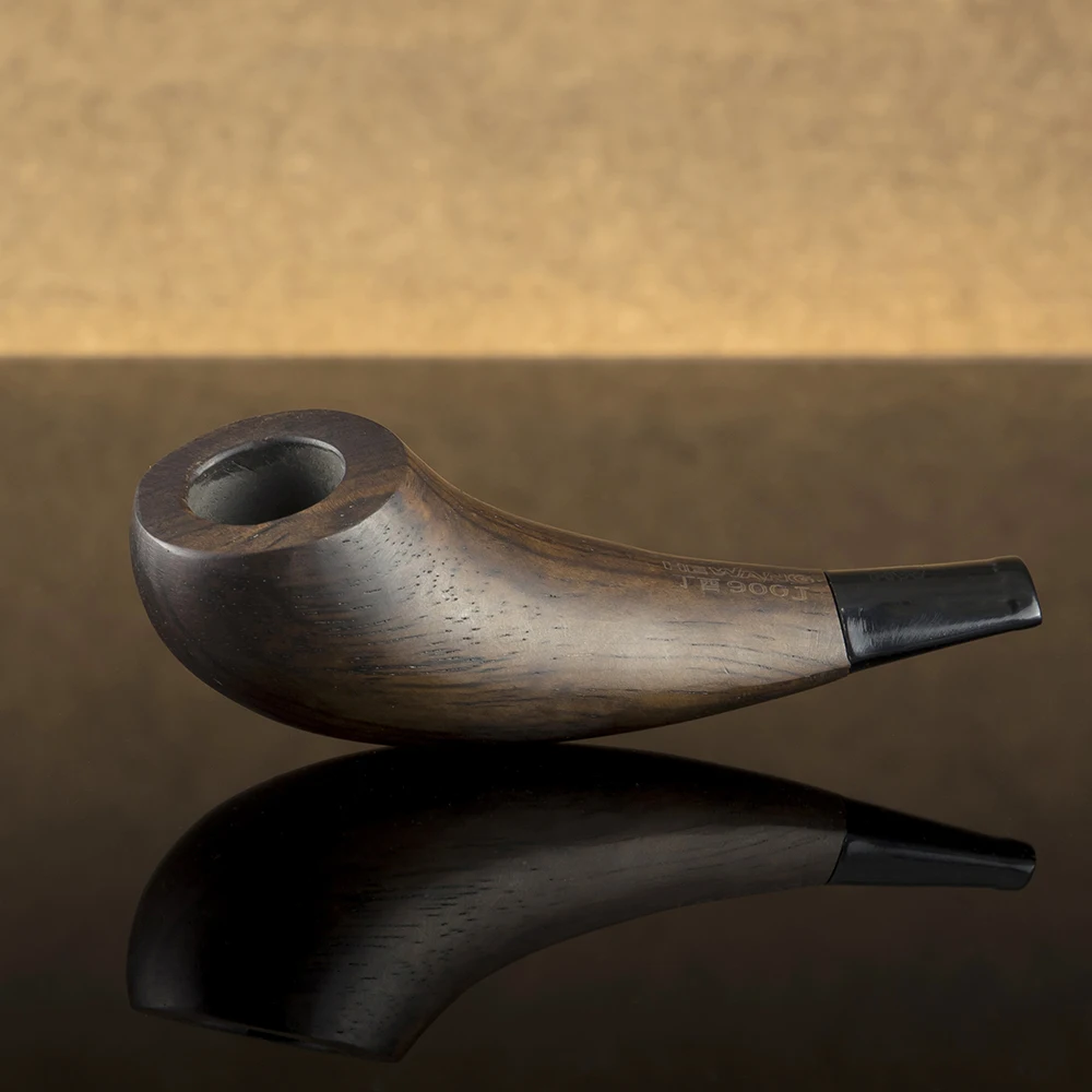 Ceny Klasyczny Mini fajka 3mm metalowy filtr fajka do tytoniu Handmade drewno hebanowe rury z darmowymi narzędziami drewniana fajka dym akcesoria