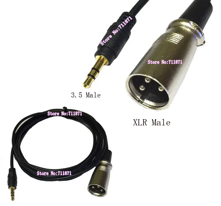 

3.5 Male XLR CANNON Male Audio Line 1.5M XLR 3.5mm Male Audio Cable 3 Section DC3.5 3P Cannon Audio Cord