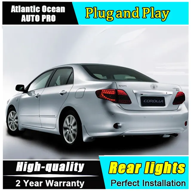 A T Car Styling For Toyota Corolla Taillights 2007 2010 Altis Led A T Car Styling For Toyota Corolla Taillights 2007 2010 Altis Led Tail Lamp Rear Drl Brake Park Signal Lights