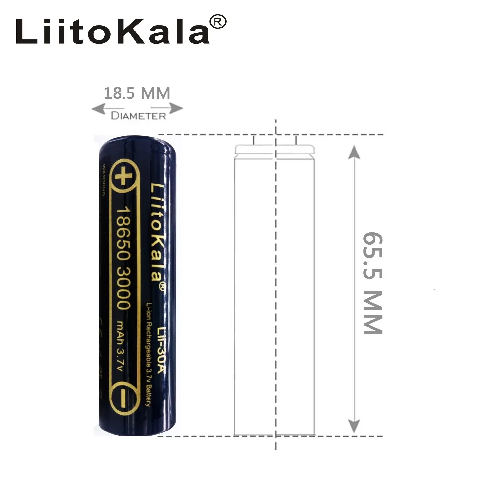 Liitokala, HG2 18650, 3000 мАч, высокая производительность 20A, непрерывного разряда, электронный дыма, lii-30A аккумулятор,/4 шт