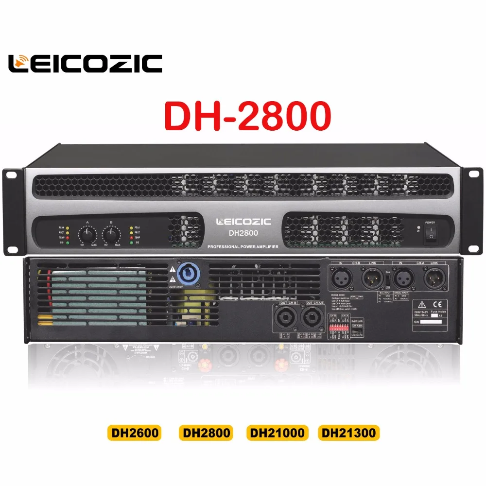 

Leicozic DH2800 RMS Amplifier 800W+800W power amplifier professional amplificador anfi power 2ohm amplifier switching amplifiers