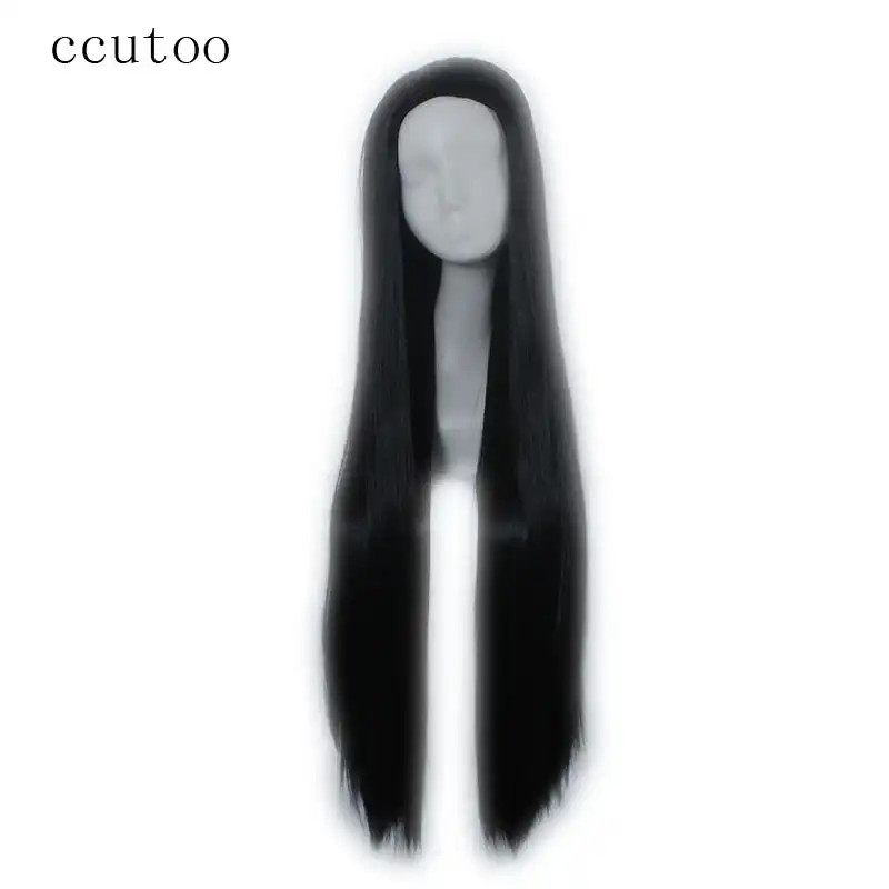 Ccutoo Beauty Tips 100cm Long Black Straight Ancient Maple Widow S