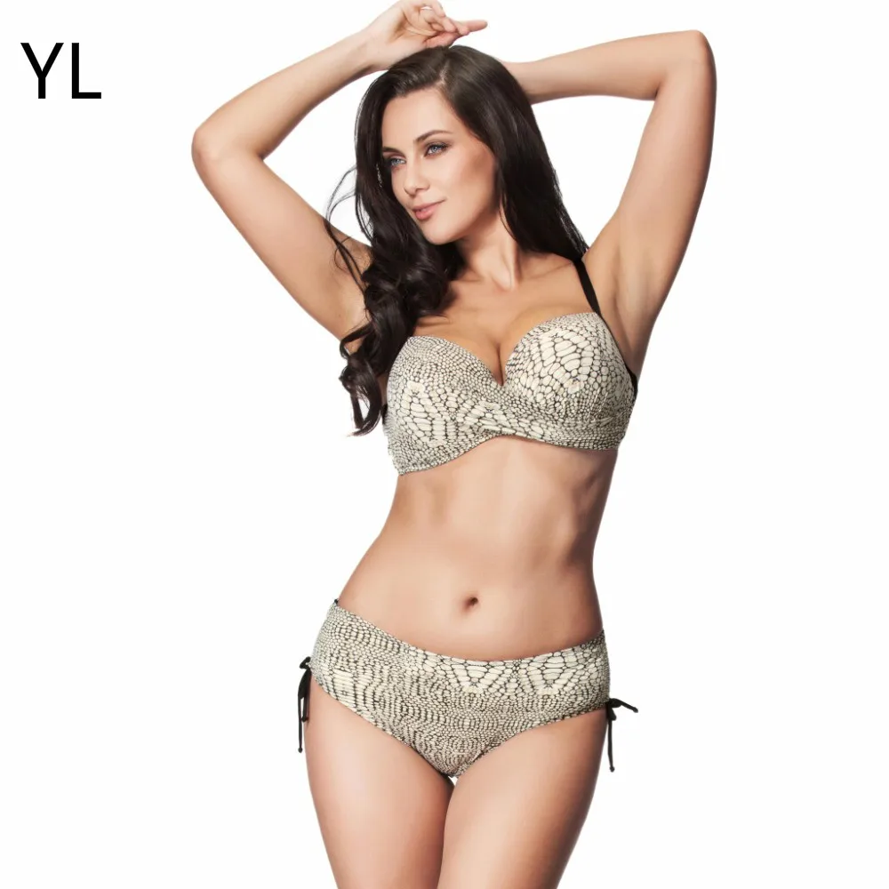 Snake Skin Print Bikini Set High Waist Swimsuit Women Plus Size Swimwear Retro Bathing Suit Bandeau Strappy Bikini Plus Size 6xl Snake Skin Print Bikini Set High Waist Swimsuit Women Plus Size Swimwear Retro Bathing Suit Bandeau Strappy Bikini Plus Size 6xl