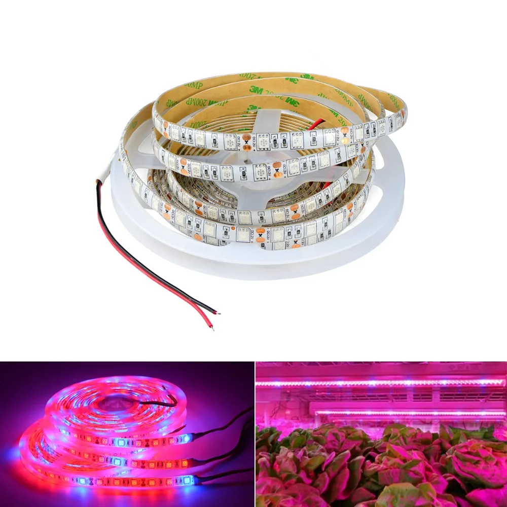 5M Plant LED Strip Light SMD5050 LED Grow Light Full Spectrum Indoor